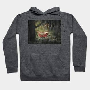 Golden Bathtub in the forest of wonderland Hoodie